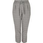 River Island Womens Plus Check Tapered Trousers