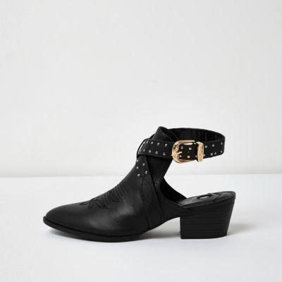 River Island Womens Stud Backless Western Boot