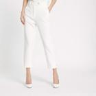 River Island Womens White Faux Pearl Cigarette Trousers