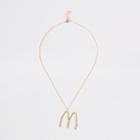 River Island Womens Gold Tone Large Initial 'm' Necklace