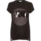 River Island Womens Sequin Embellished Relaxed T-shirt