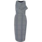 River Island Womens Check Bow Front Bodycon Dress