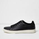 River Island Mens Quilted Lace-up Trainers