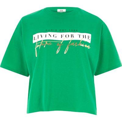 River Island Womens 'future Of Fashion' Cropped T-shirt