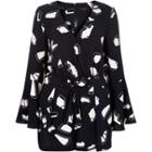 River Island Womens Print 70s Bell Sleeve Romper