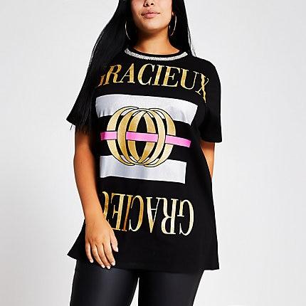 River Island Womens Plus 'gracieux' Boyfriend T-shirt