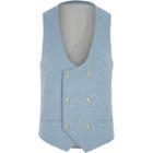 River Island Mens Vest With Linen