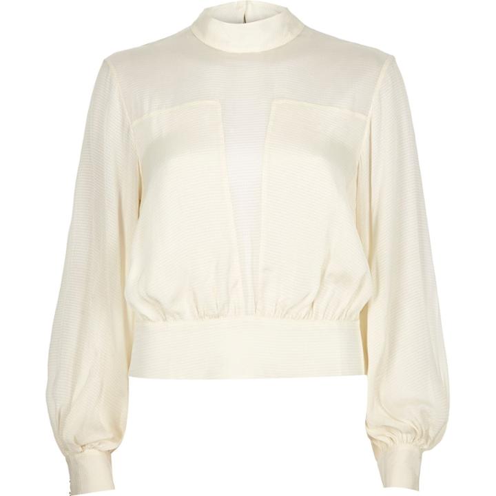 River Island Womens Sheer High Neck Blouse