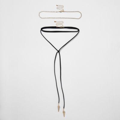 River Island Womens Plus Cup Chain Bolo Choker Set