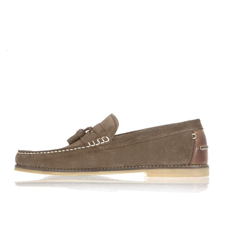 River Island Mensgrey Suede Tassel Shoes