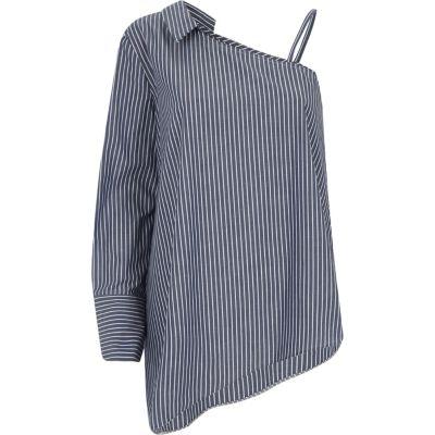 River Island Womens Stripe Print One Shoulder Shirt