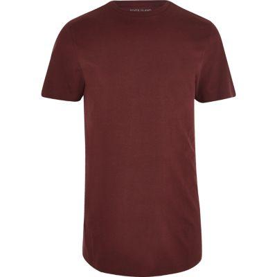 River Island Mens Curved Hem T-shirt