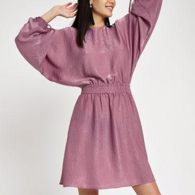 River Island Womens Shirred Waist Mini Dress