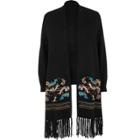 River Island Womens Knitted Embroidered Cardigan With Scarf