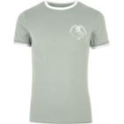 River Island Mens Ming Tipped Collar Muscle Fit T-shirt