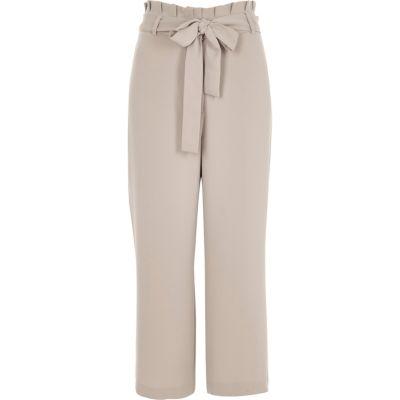 River Island Womens Pleated Trim Belted Culottes