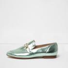River Island Womens Metallic Snaffle Loafers