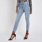 River Island Womens Denim Molly Mid Rise Ripped Jeggings
