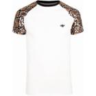 River Island Mens White Slim Fit Snake Print Raglan T-shirt