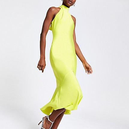 River Island Womens Halter Neck Bodycon Dress