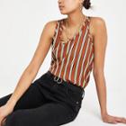 River Island Womens Stripe Satin Tank