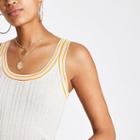 River Island Womens Gold Neon Trim Vest