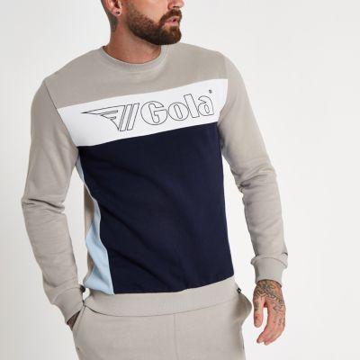 River Island Mens Gola Logo Panel Print Sweatshirt
