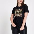 River Island Womens Plus 'luxe' Leopard Print T-shirt