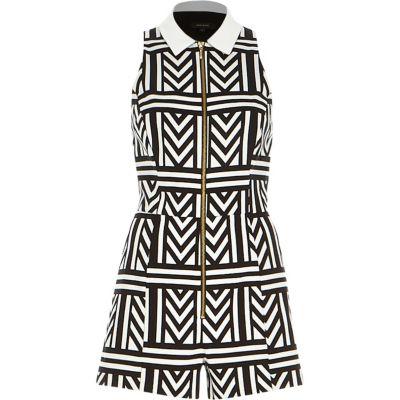 River Island Womens Geo Print Smart Romper