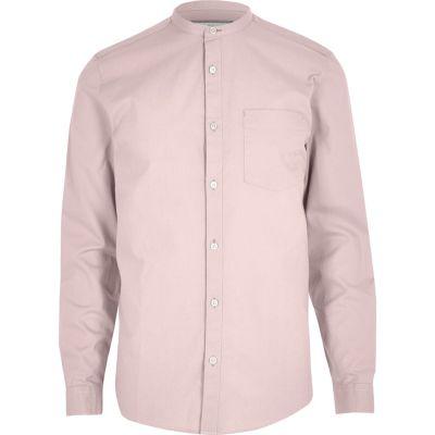 River Island Mensdusty Oxford Grandad Shirt