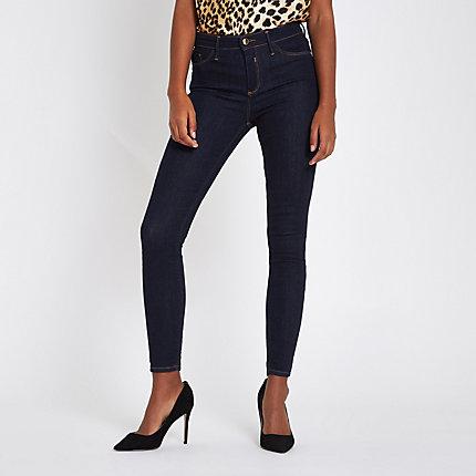 River Island Womens Mid Rise Molly Skinny Jeggings
