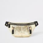 River Island Womens Gold Studded Belted Bum Bag
