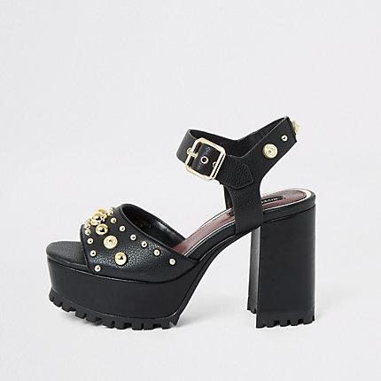 River Island Womens Studded Platform Cleated Sandals