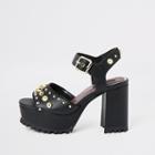 River Island Womens Studded Platform Cleated Sandals