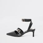 River Island Womens Buckle Kitten Heel Mules