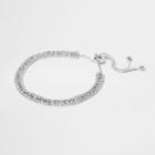 River Island Womens Silver Tone Rhinestone Lariat Bracelet