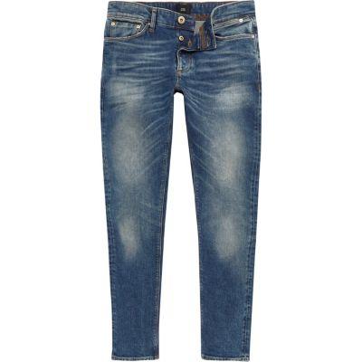 River Island Mens Sid Faded Skinny Jeans