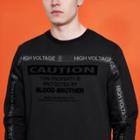River Island Mens Blood Brother 'caution' Tape Sweatshirt