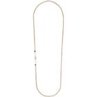 River Island Mensgold Tone Side Charm Necklace