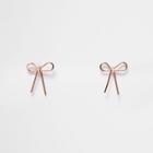 River Island Womens Rose Gold Tone Bow Earrings