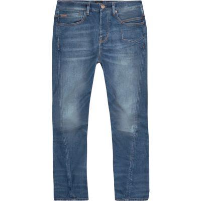 River Island Mens Wash Curtis Slouch Fit Jeans