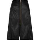 River Island Womens Leather Look A-line Midi Skirt