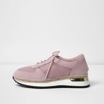 River Island Womens Mesh Espadrille Runner Sneakers
