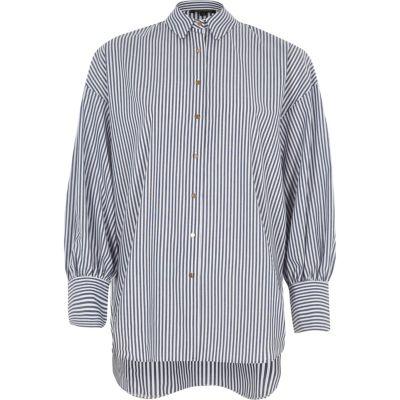 River Island Womens Stripe Puff Sleeve Oversized Shirt