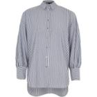 River Island Womens Stripe Puff Sleeve Oversized Shirt