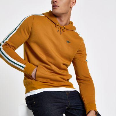River Island Mens Tape Side Slim Fit Hoodie