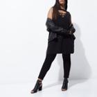 River Island Womens Plus Slash Front Oversized Choker Dress