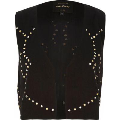 River Island Womens Embellished Cropped Vest