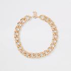 River Island Womens Gold Tone Chunky Curb Chain Necklace
