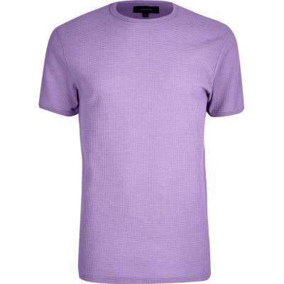 River Island Mens Waffle Slim Fit T-shirt
